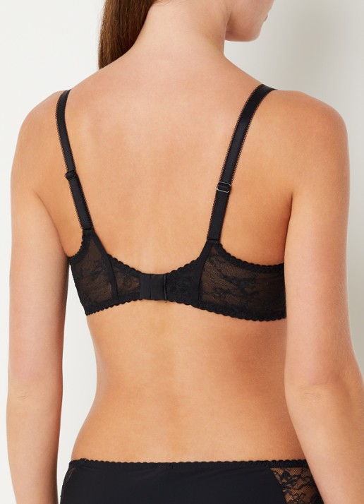 Chantelle Kiss voorgevormde balconette bh met kant - achterkant 3 zwart