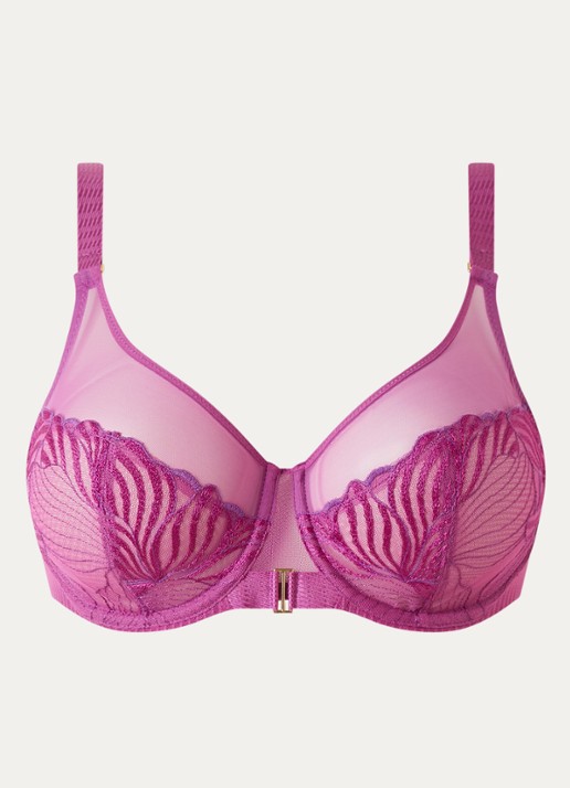 Chantelle Legend beugel bh van mesh - voorkant fancy orchid-e44