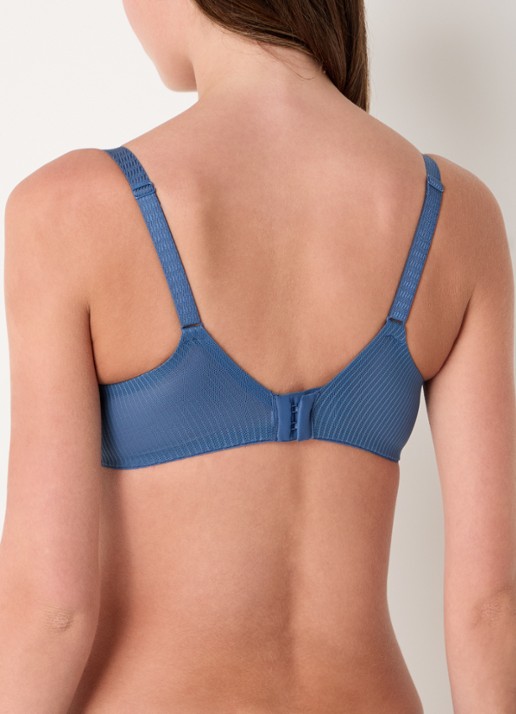 Chantelle Legend voorgevormde beugel bh met overlay van mesh - achterkant 3 donkerblauw