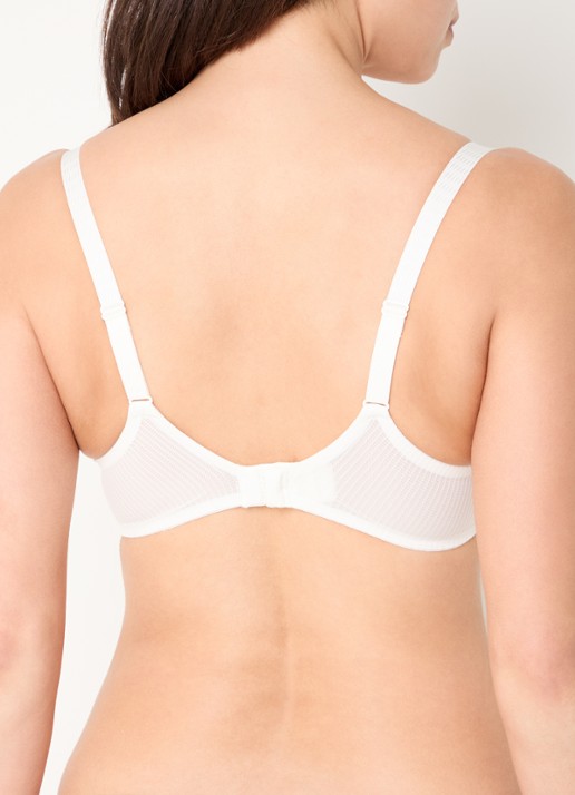 Chantelle Legend voorgevormde beugel bh met overlay van mesh - achterkant gebroken wit