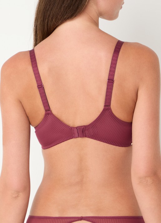 Chantelle Legend voorgevormde beugel bh met overlay van mesh - achterkant 5 bordeauxrood