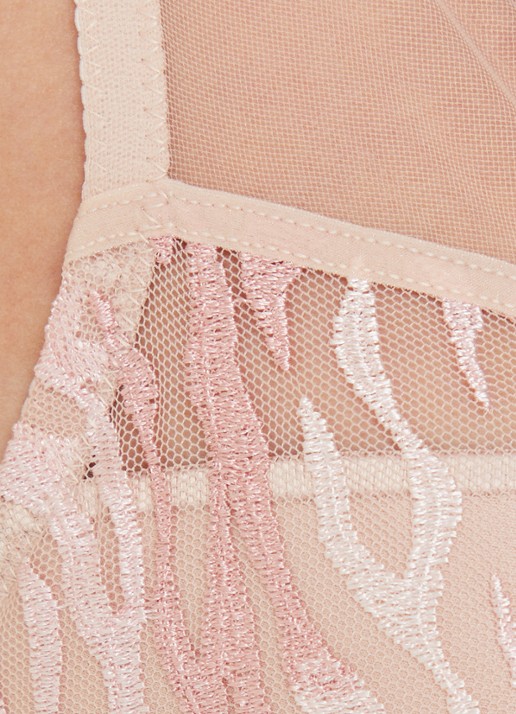 Chantelle Li beugel bh met overlay van mesh - detail 5 oudroze