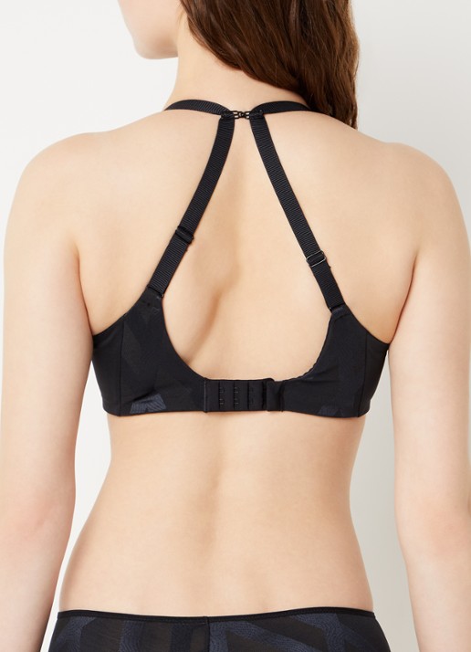 Chantelle Li voorgevormde beugel bh met overlay van mesh - detail 5 zwart