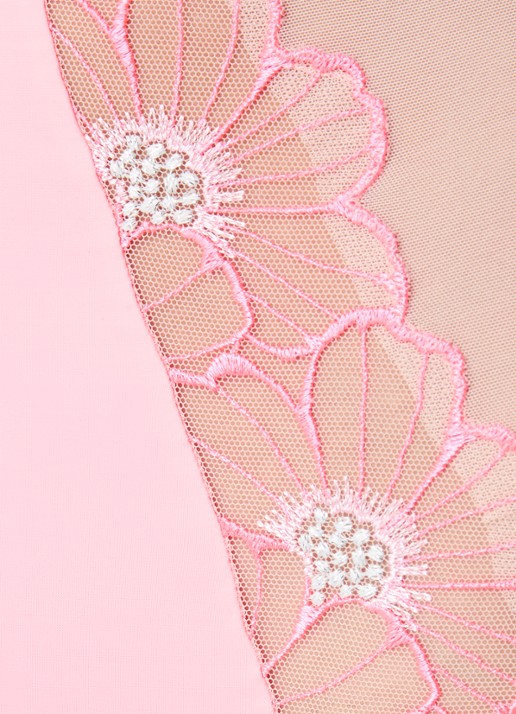 Chantelle Lush high waist slip van mesh met bloemborduring - detail 6 lichtroze
