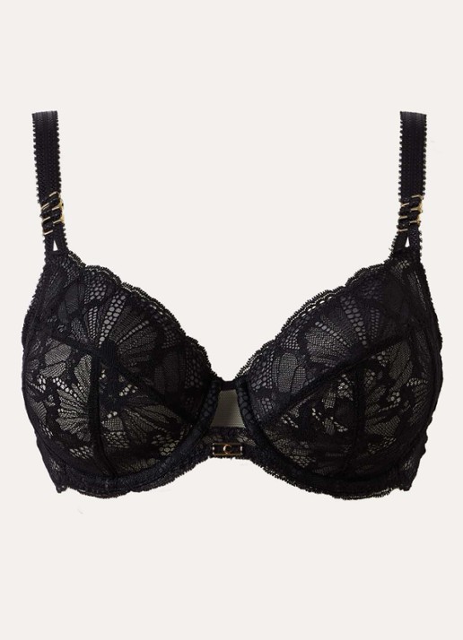 Chantelle Muse beugel bh van kant - voorkant zwart