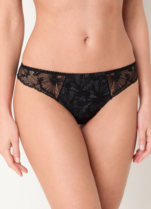 Chantelle Muse tanga van kant - voorkant 4 zwart