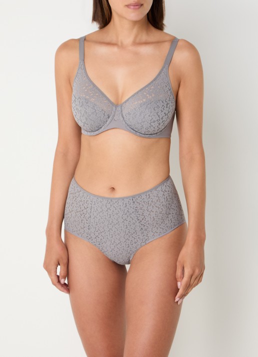 Chantelle Norah beugel bh van kant - voorkant 4 taupe