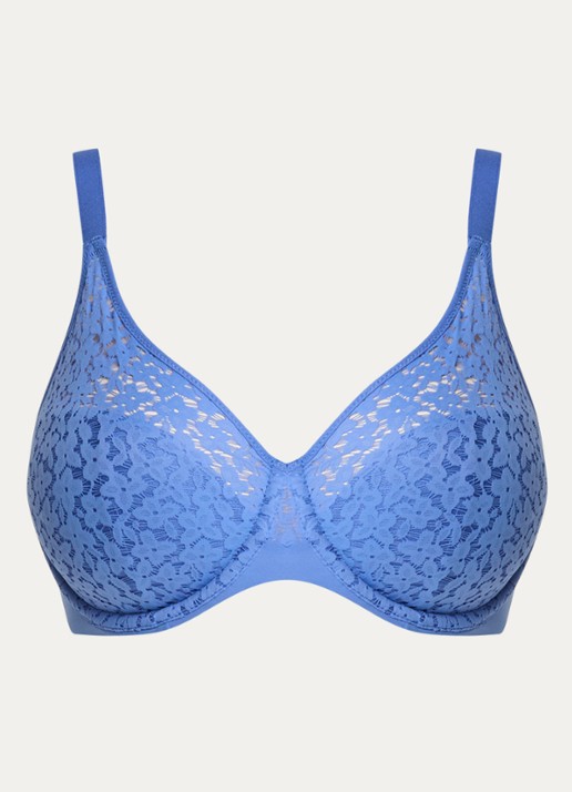 Chantelle Norah beugel bh van kant - voorkant 4 blauw