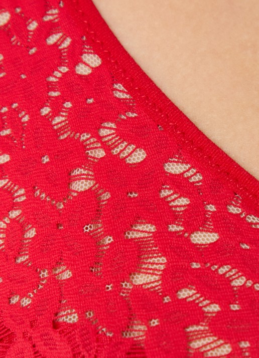 Chantelle Norah beugel bh van kant - detail 5 rood