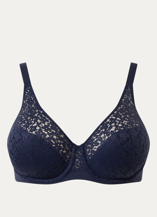 Chantelle Norah beugel bh van kant - voorkant 2 donkerblauw