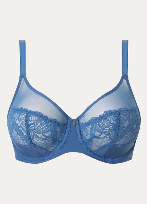 Chantelle Orangerie Dream beugel bh met kant - voorkant 4 blauw
