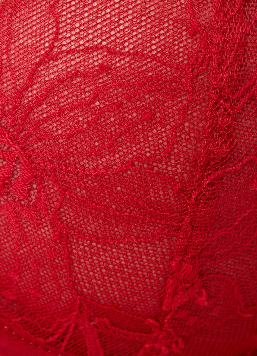 Chantelle Orchids balconette bh van kant - detail 5 rood