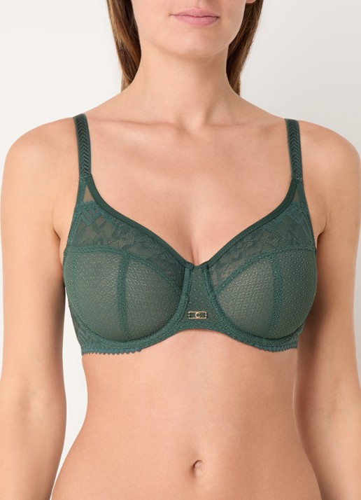 Chantelle Origins beugel bh van kant - detail donkergroen