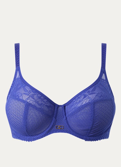 Chantelle Origins beugel bh van kant - voorkant 3 blauw