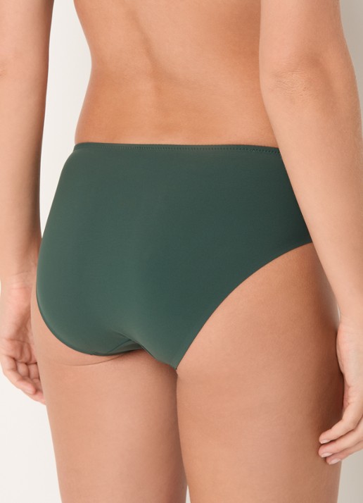 Chantelle Origins high waisted naadloze slip met kant - achterkant 5 donkergroen