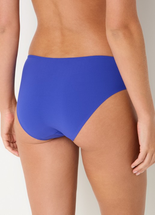 Chantelle Origins high waisted naadloze slip met kant - achterkant 5 blauw