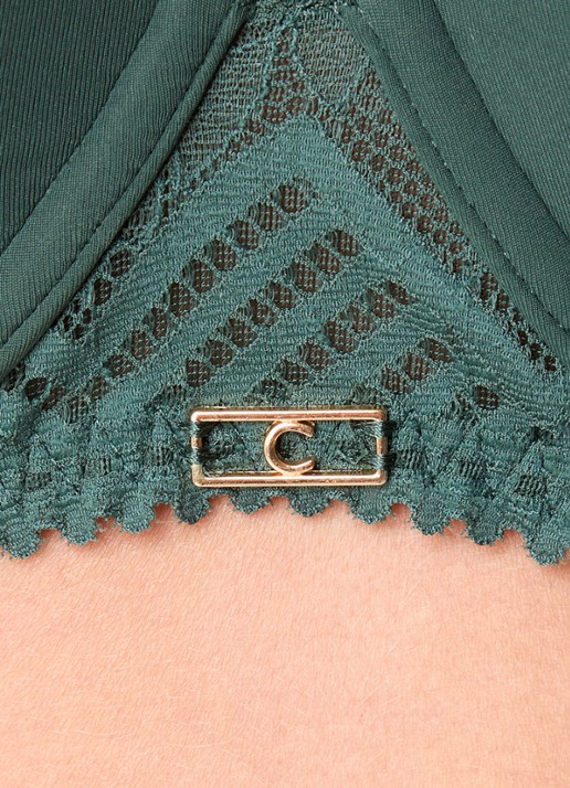 Chantelle Origins voorgevormde T-shirt bh met kant - detail 2 donkergroen