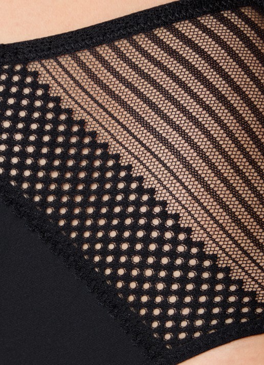 Chantelle Play high waisted slip met kant - detail 2 zwart