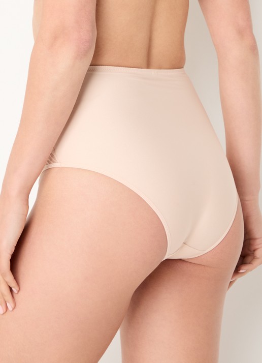 Chantelle Play high waisted slip met kant - achterkant 2 lichtroze