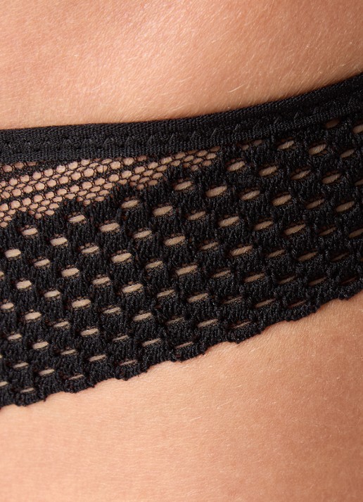 Chantelle Play tanga met kant - detail 2 zwart