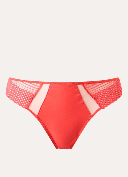 Chantelle Play tanga met kant - voorkant rood