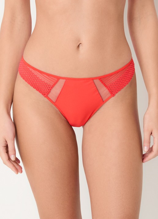 Chantelle Play tanga met kant - voorkant 2 rood
