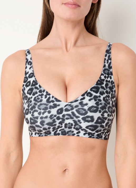 Chantelle Power voorgevormde bralette met panterprint  - voorkant 4 grijs