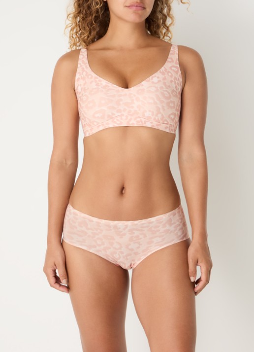 Chantelle Power voorgevormde bralette met panterprint  - detail 4 abrikoos