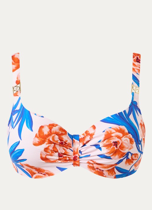 Chantelle Sauvage bikinitop met beugel - voorkant kobaltblauw