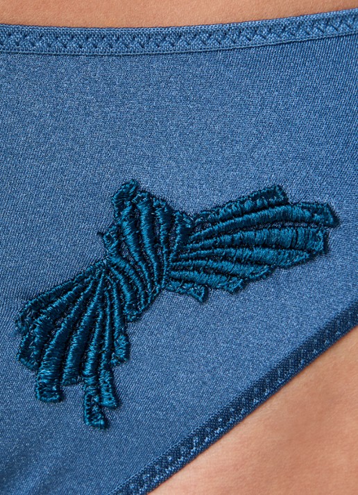 Chantelle Slip met borduring - detail 2 blauw