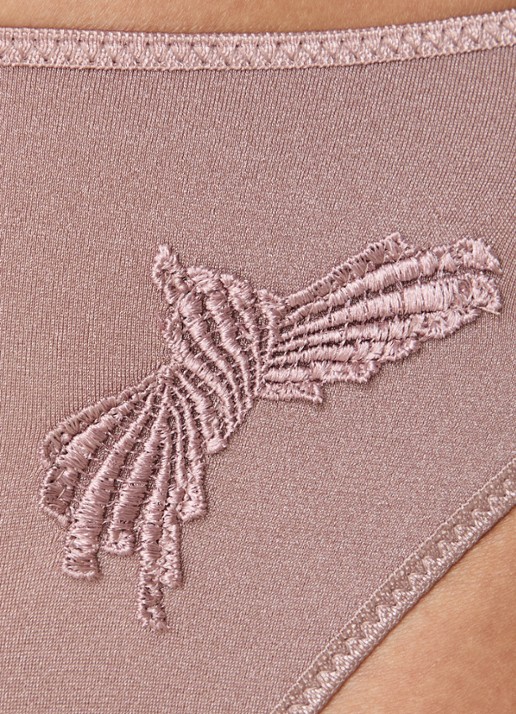 Chantelle Slip met borduring - detail 4 oudroze
