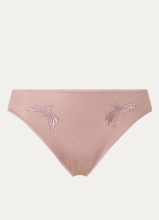 Chantelle Slip met borduring - voorkant oudroze