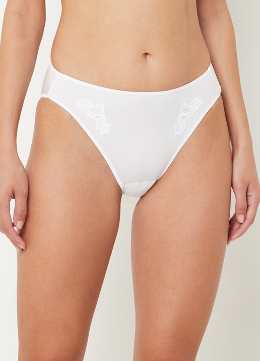 Chantelle Slip met borduring - detail 3 wit
