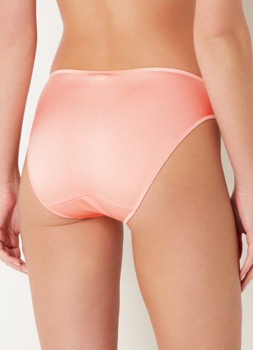 Chantelle Slip met borduring - achterkant zalmroze