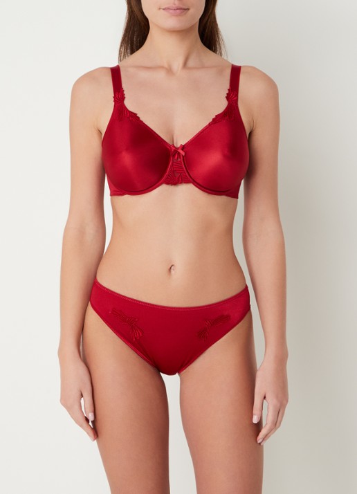 Chantelle Slip met borduring - voorkant 2 rood
