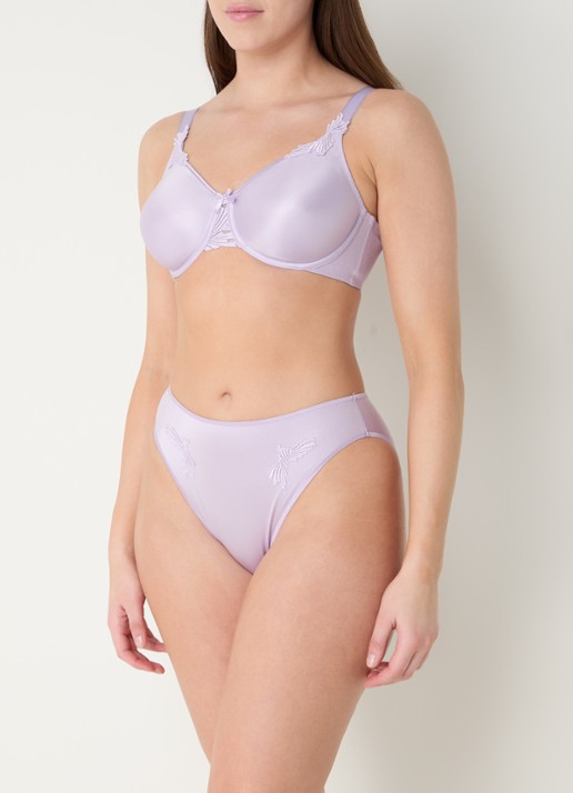 Chantelle Slip met borduring - voorkant 2 lavendel