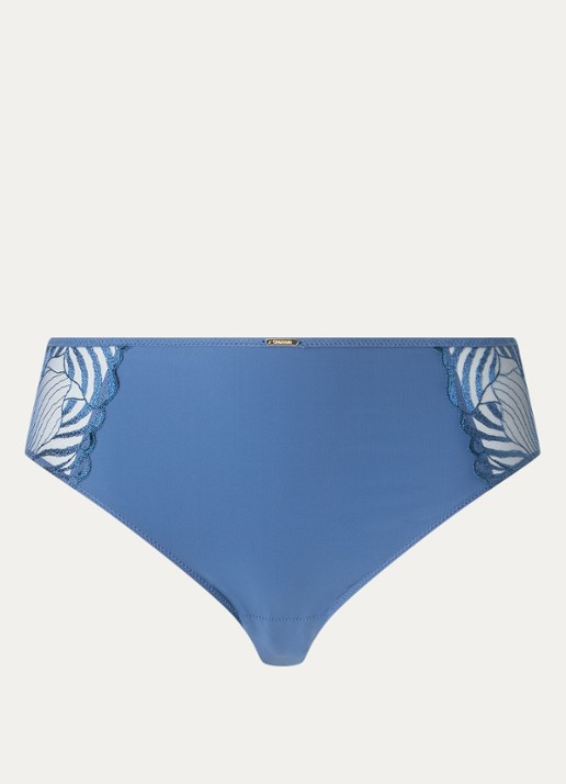 Chantelle Slip met borduring - voorkant 4 donkerblauw