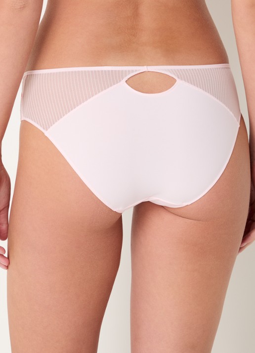 Chantelle Slip met borduring - achterkant lichtroze