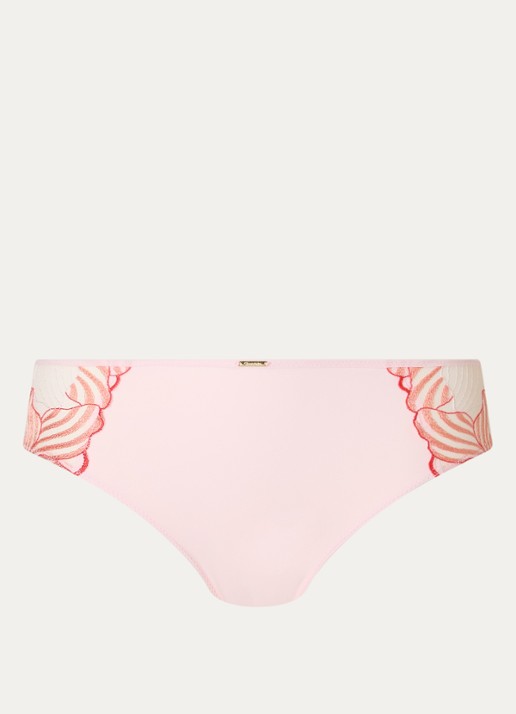 Chantelle Slip met borduring - voorkant 2 lichtroze