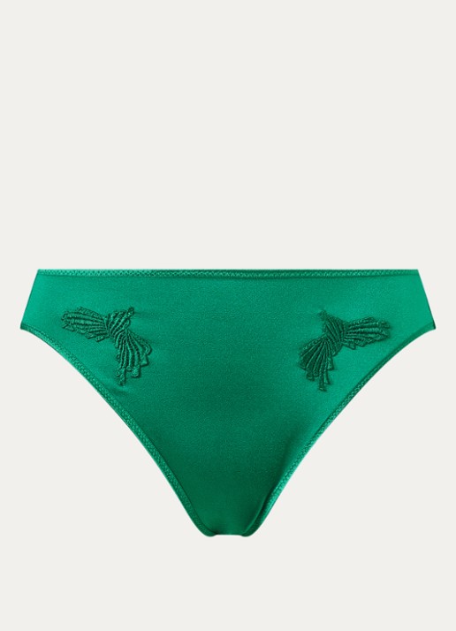 Chantelle Slip met borduring - voorkant 2 groen