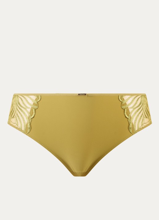 Chantelle Slip met borduring - voorkant groen