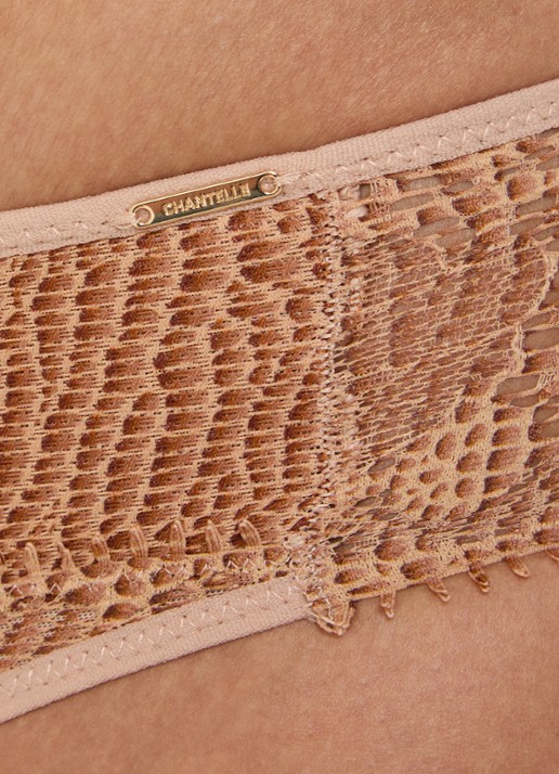 Chantelle Slip met kant - detail 4 camel