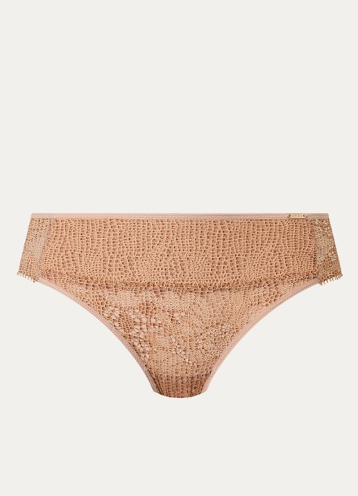 Chantelle Slip met kant - voorkant camel