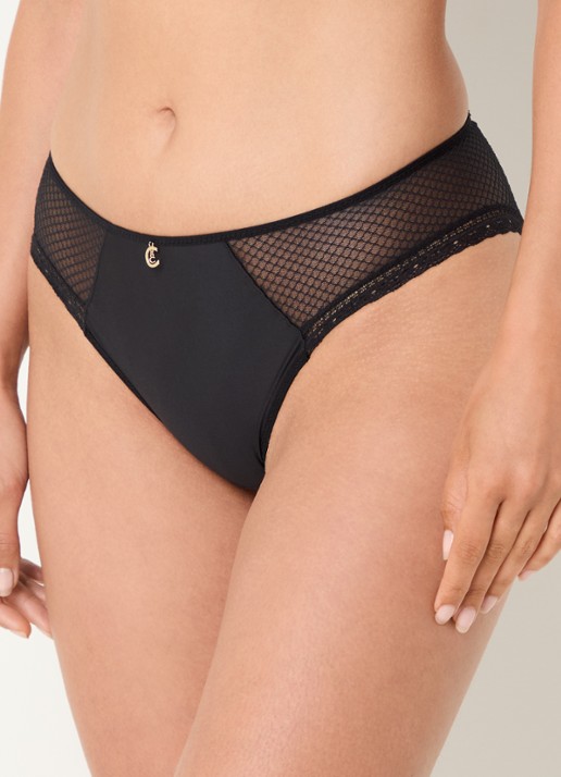 Chantelle Slip met kant - detail zwart