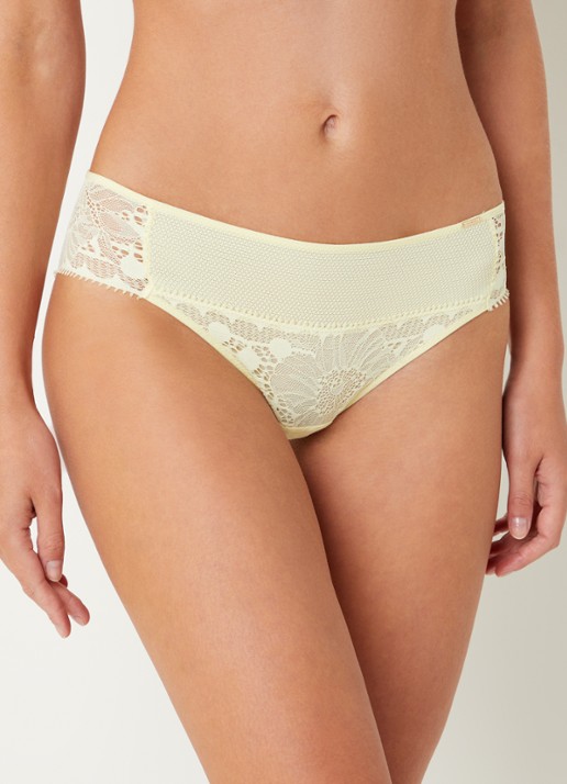 Chantelle Slip met kant - voorkant 5 lichtgeel