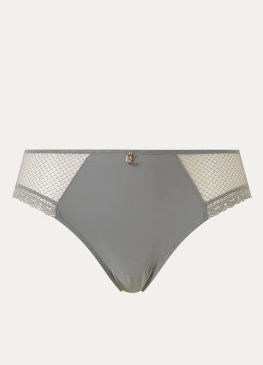 Chantelle Slip met kant - voorkant olijfgroen