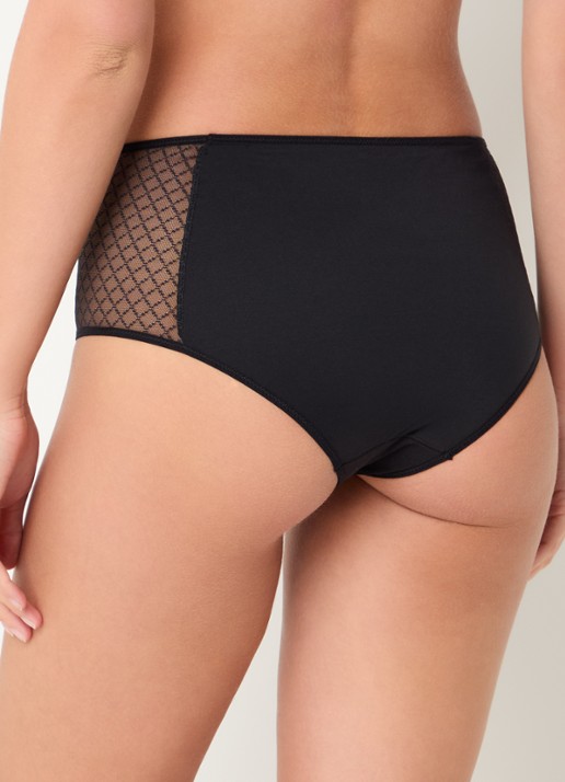 Chantelle Slip met opengewerkt dessin - achterkant zwart