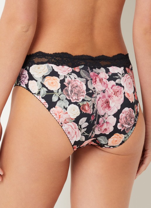 Chantelle Slip met print - achterkant roze