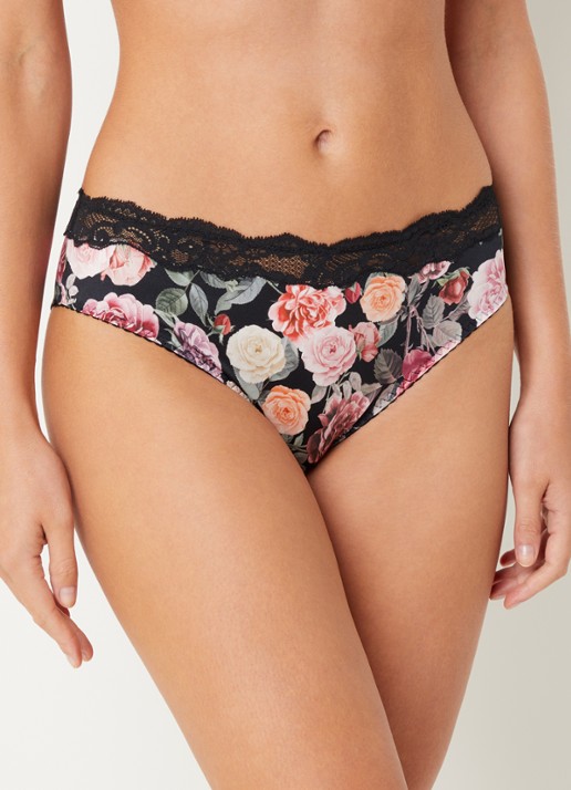 Chantelle Slip met print - voorkant 5 roze