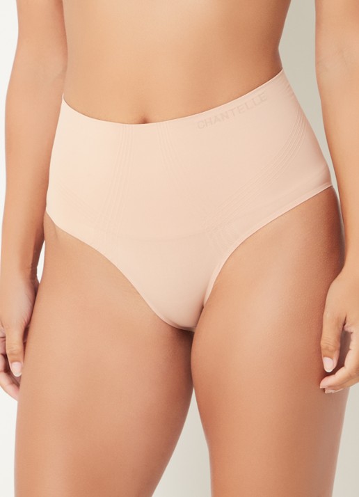 Chantelle Smooth Comfort high waisted corrigerende slip - detail 9 donkerbeige